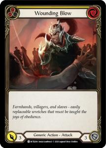 WTR204 - Wounding Blow (Yellow) - Common - Rainbow Foil