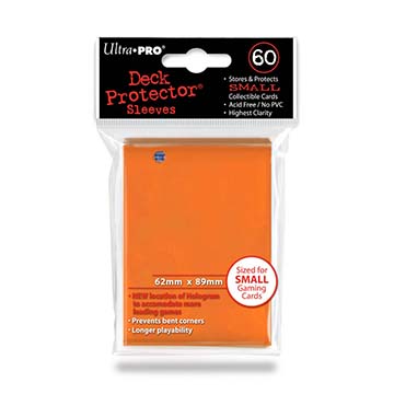 Small deck protector sleeves, orange, 60ct - Ultra Pro