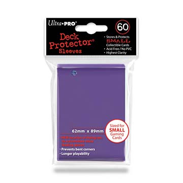 Small deck protector sleeves, purple, 60ct - Ultra Pro