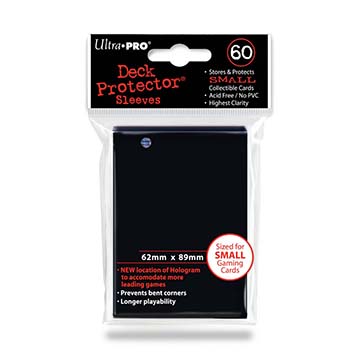 Small deck protector sleeves, black, 60ct - Ultra Pro