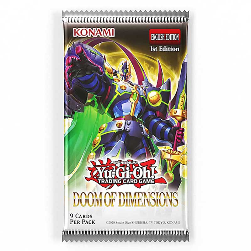FÖRKÖP: Yu-Gi-Oh, Doom of Dimensions Booster (9 cards) (Preliminär release 25:e september 2025)