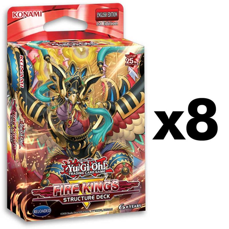 Yu-Gi-Oh - Structure Deck Display: Fire Kings [Reloaded] (8 Decks)