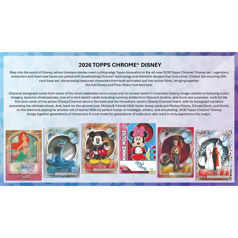 Hel Box 2026 Topps Disney Chrome Hobby (12 Paket)