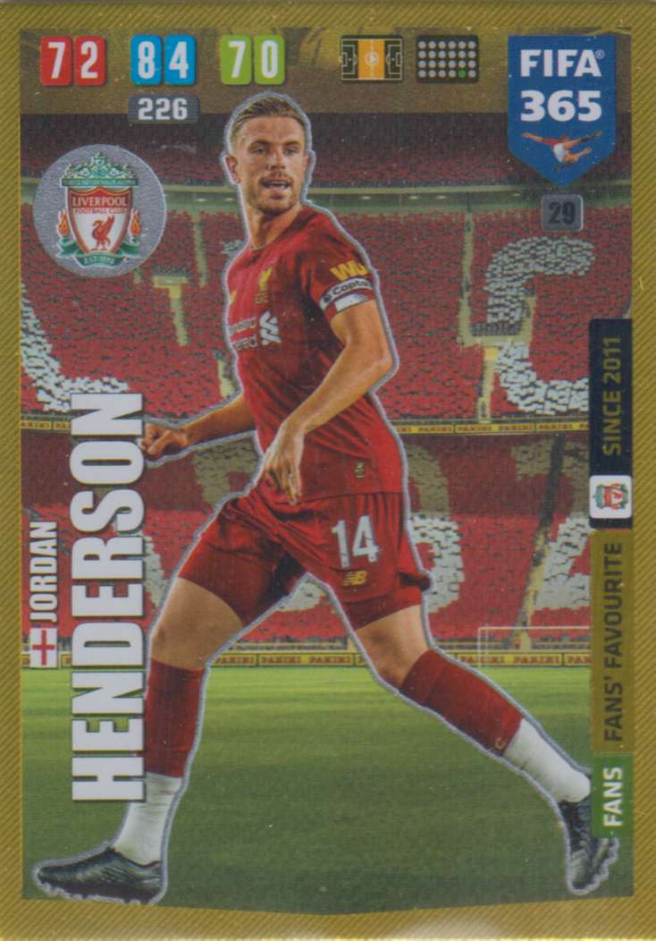 Adrenalyn XL FIFA 365 2020 029 Jordan Henderson Liverpool