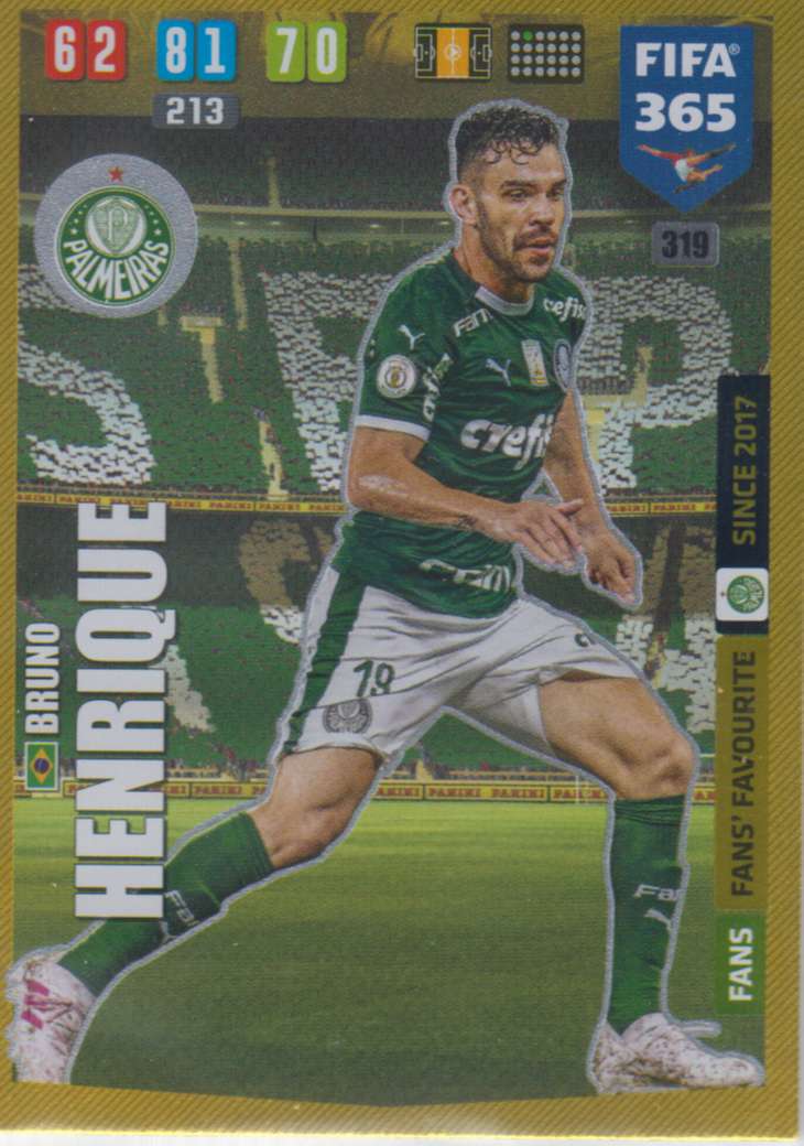 Adrenalyn Xl Fifa 365 2020 319 Bruno Henrique Palmeiras Fans Favourite