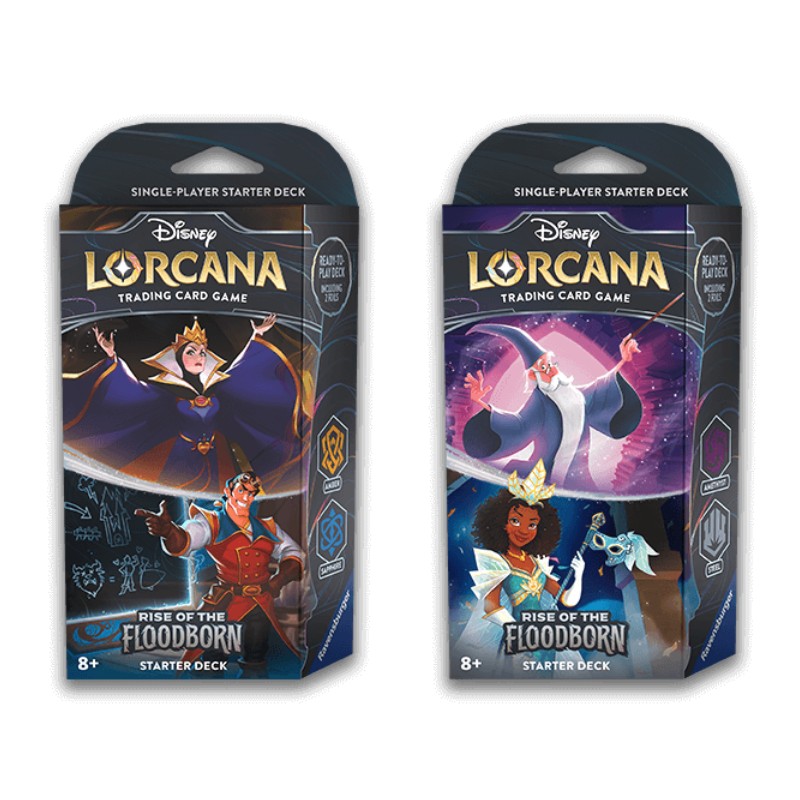 lorcana set 2 starter decks Disney Deck Shimmering Skies Emerald & Steel Explore the enchanting world of Lorcana in this extraordinary trading card game Wilds Unknown 2-Player Starter Set