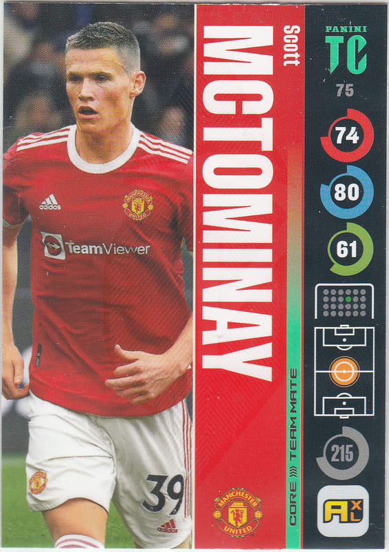 Panini Top Class 2022 - 075 - Scott McTominay (Manchester United) - Team  Mates Midfielder