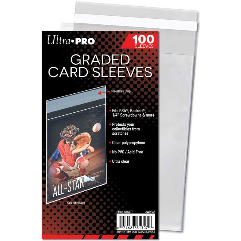 Ultra PRO 100 Pack Clear Graduated Card Pouches - Premium Sleeves For PSA Slab Graded Cards