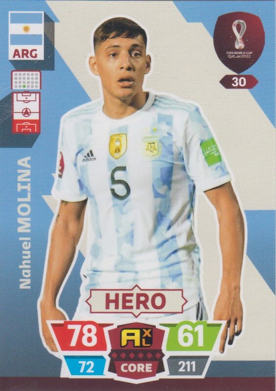 Nahuel Molina 26 Argentina Men Away World Cup Patch Fan Version Player -  Praise To Heaven