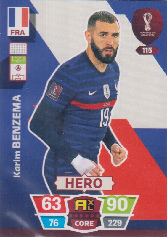 Benzema #19 France World Cup 2022 Home Nameset - Soccerium