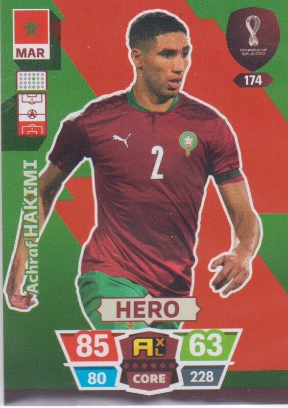 MAR6 Achraf Hakimi (Morocco) Panini World Cup 2022 Sticker - Solve  Collectibles