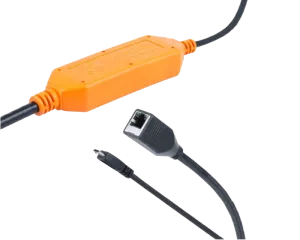 Sealed USB Peripheral to Ethernet Adapter micro B USB (Orange Body)