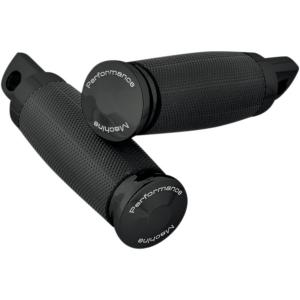 PM, CONTOUR RUBBER WRAPPED FOOT PEGS. BLACK