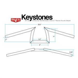 Biltwell Keystone Handlebar. Chrome. Dimpled