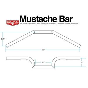 BILTWELL MUSTACHE HANDLEBAR CHROME