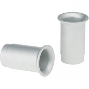 Biltwell Exhaust Tips Ribbed. Silver