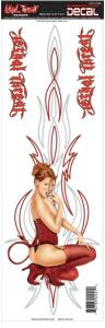 Pinestripe Devil Babe. Decal