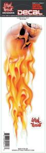 Flaming Skull Right Decal