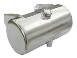 OIL TANK,ROUND SOFTAIL 84-99 CHROME CENTERFILL