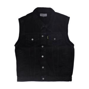 DENIM VEST BLACK