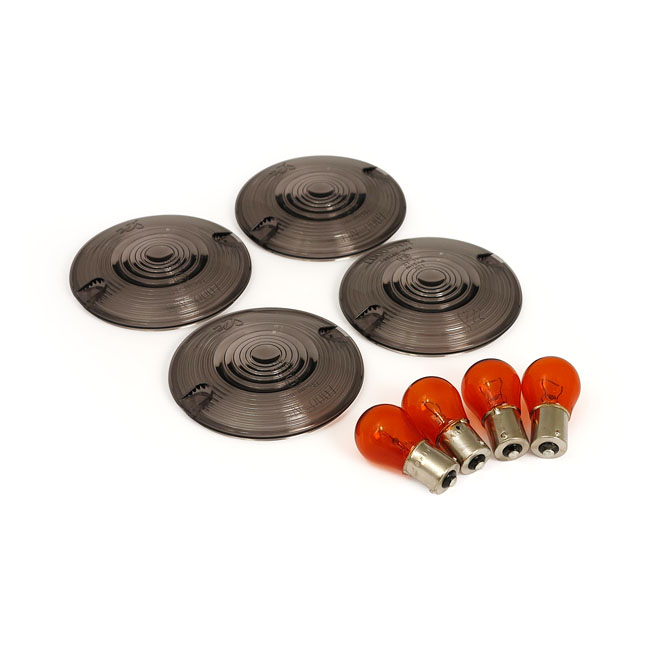 TURNSIGNAL FLAT LENS KIT, SMOKE