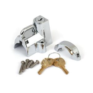 OEM STYLE HELMET LOCK. CHROME