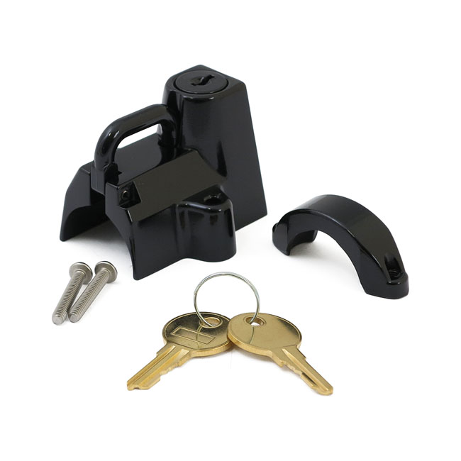 OEM STYLE HELMET LOCK. GLOSS BLACK