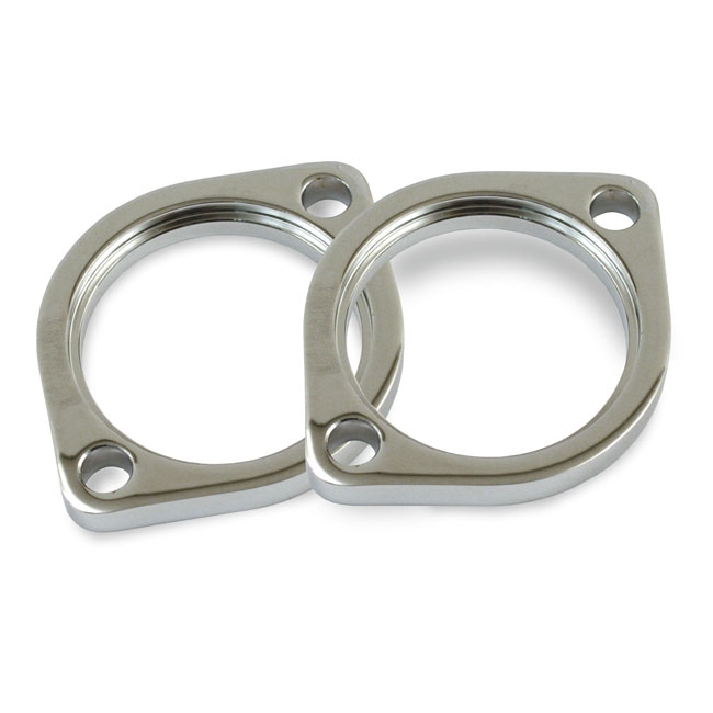 Flange, exhaust pipe 84-03/17-24 'early style'. Chrome