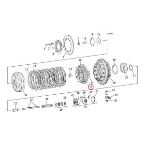 Woodruff keys, clutch hub