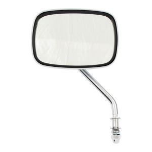 LATE OEM STYLE MIRROR, SHORT STEM, RIGHT SIDE. CHROME