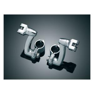 KURYAKYN, EXTENDED FOOTPEG OFFSET MOUNT KIT. CHROME