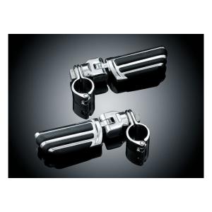 KURYAKYN PILOT PEGS WITH MOUNTS & CLAMP, CHROME