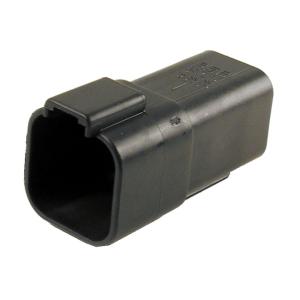 DEUTSCH CONNECTORS. BLACK, RECEPTACLE, 6-PINS, NAMZ,