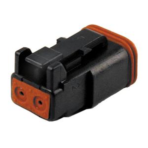 DEUTSCH DT CONNECTORS. BLACK, PLUG HOUSING, 2-PINS, NAMZ,
