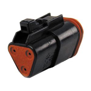 DEUTSCH DT CONNECTORS. BLACK, PLUG HOUSING, 3-PINS, NAMZ,