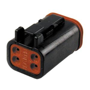 DEUTSCH DT CONNECTORS. BLACK, PLUG HOUSING, 4-PINS, NAMZ,