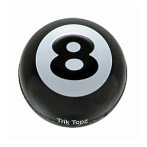 TRIK TOPZ, EIGHT BALL VALVE CAPS. BLACK