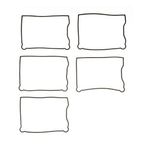 Lower rocker cover gasket. Rubber, Cometic