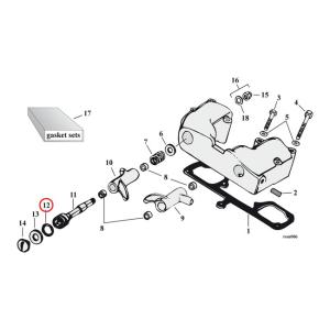 O-ring rocker/pushrod/kickstart shaft/oil defl. pl., Cometic