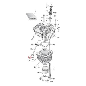 O-ring, cyl. head / oil pump body / crankcase, Cometic