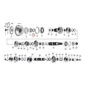 Quad seal. trans.m.shaft bearing, Cometic.