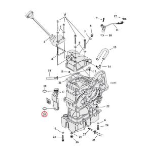O-ring, transm. dipstick cover. Lower, Cometic