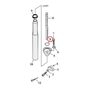 O-ring pushrod cover. Lower, Cometic