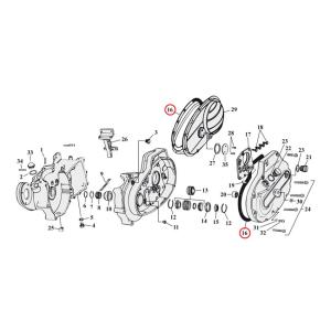 Gasket primary cover. .031" fiber, Cometic
