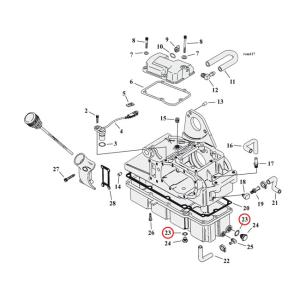 O-ring drain & Oil pump plugs, Cometic