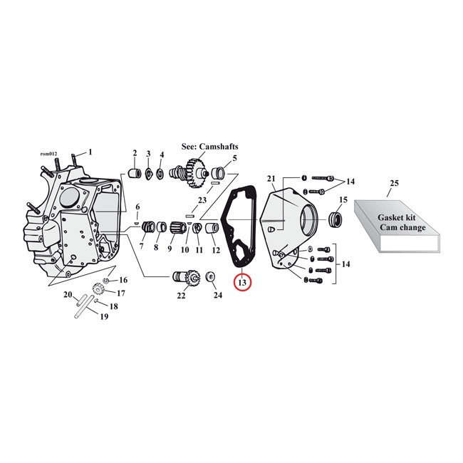 Cam cover gasket .032 inch. Cometic