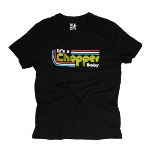 IT'S A CHOPPER BABY MALE T-SHIRT BLACK 13 1/2