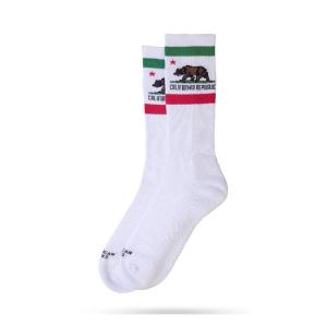 MID HIGH CALIFORNIA REPUBLIC, CALI FLAG. AMERICAN SOCKS