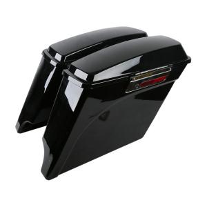SADDLEBAG SET. 5" DOWN EXTENDED, BLACK