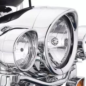 Visor Style Trim Ring for Headlamp chrome 7"